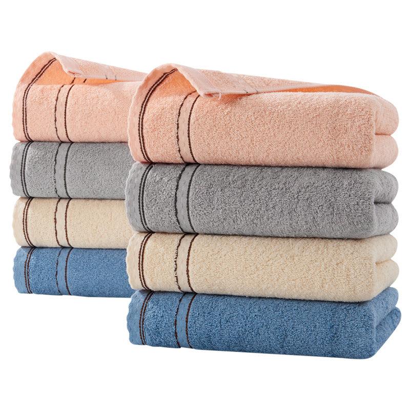 Fashionable Cotton Plain Satin Large Towel - BUNNY BAZAR