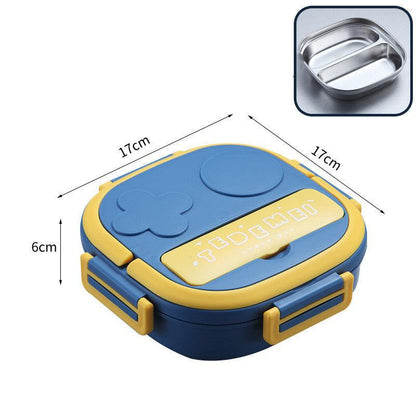 Stainless Steel Children's Portable Compartment Insulation Lunch Box - BUNNY BAZAR