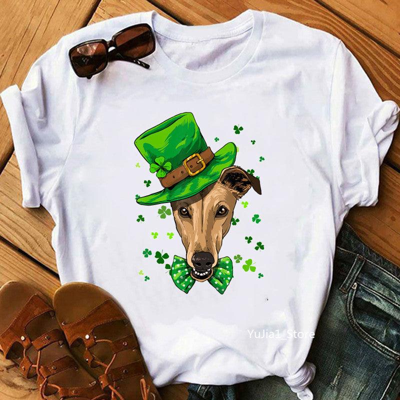 Cute Pet Dog Print Short-Sleeved T-Shirt Men And Women Trend - BUNNY BAZAR