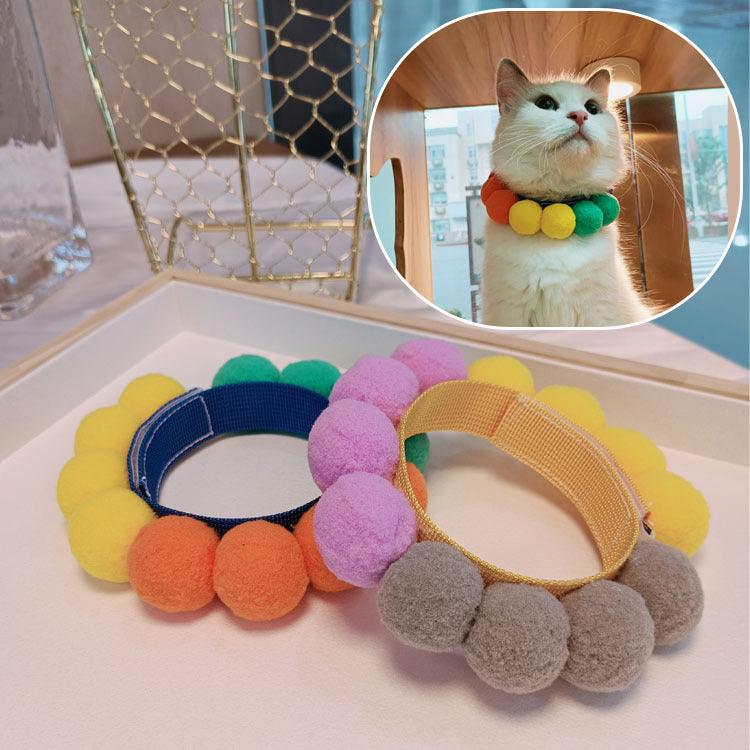 Colored Fur Ball Bib Ins Photo Festival Corgi Necklace - BUNNY BAZAR