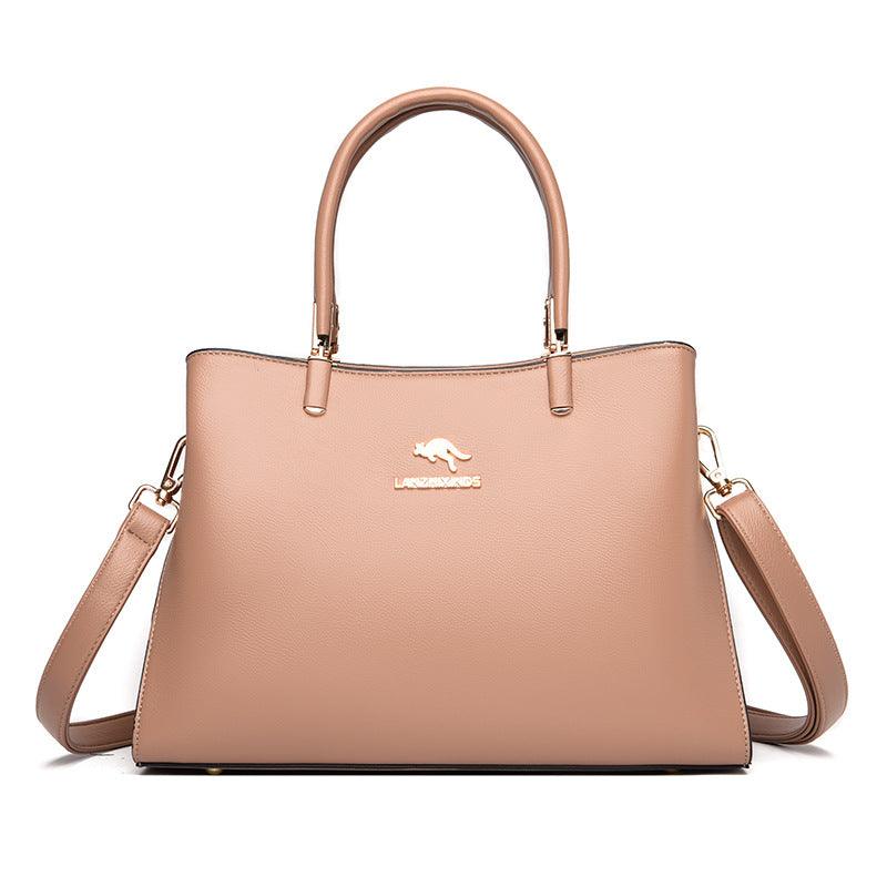 Middle-aged Mother Bag Women Messenger Bag Soft Leather Fashion Ladies Single Shoulder Bag - BUNNY BAZAR