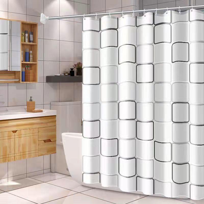 Waterproof And Mildewproof Shower Curtain For Bathrooms Without Perforations - BUNNY BAZAR