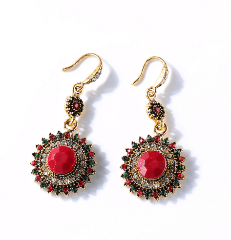 Traditional Ruby Earring - BUNNY BAZAR