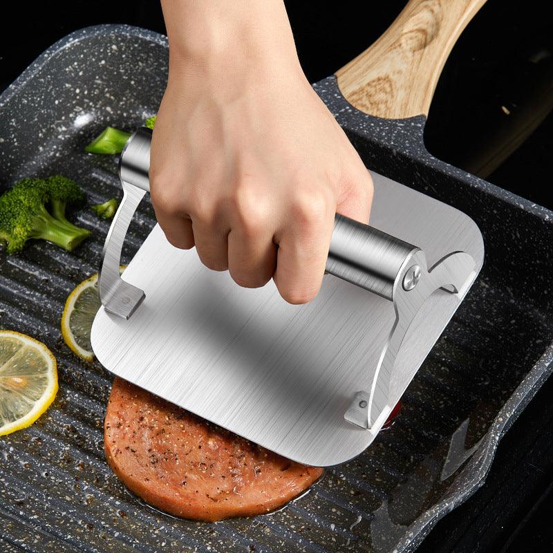 Manual Stainless Steel Meat Press Steak Burger Home - BUNNY BAZAR