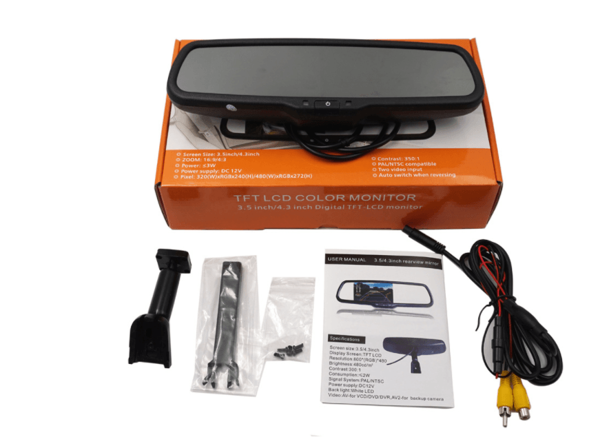 4.3 inch monitor with auto-dimming rearview mirror - BUNNY BAZAR