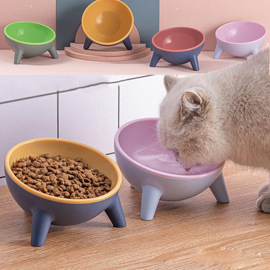 Cat Dog Bowl With Stand Pet Feeding Food Bowls Dogs Bunny Rabbit Nordic Color Feeder Product Supplies Pet Accessories - BUNNY BAZAR