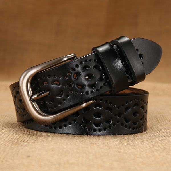 Women's hollow leather belt - BUNNY BAZAR