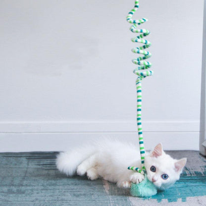 Kitten Spring Cat Toy Stick With Bell - BUNNY BAZAR