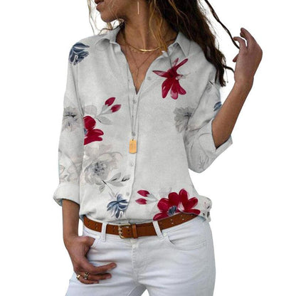 Cross-Border Hot Sale New Style Printing All-Match Shirt Women - BUNNY BAZAR