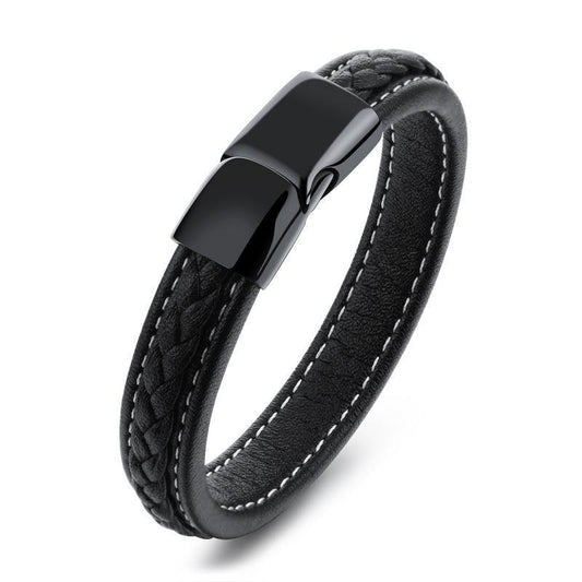 Black titanium steel bracelet - BUNNY BAZAR
