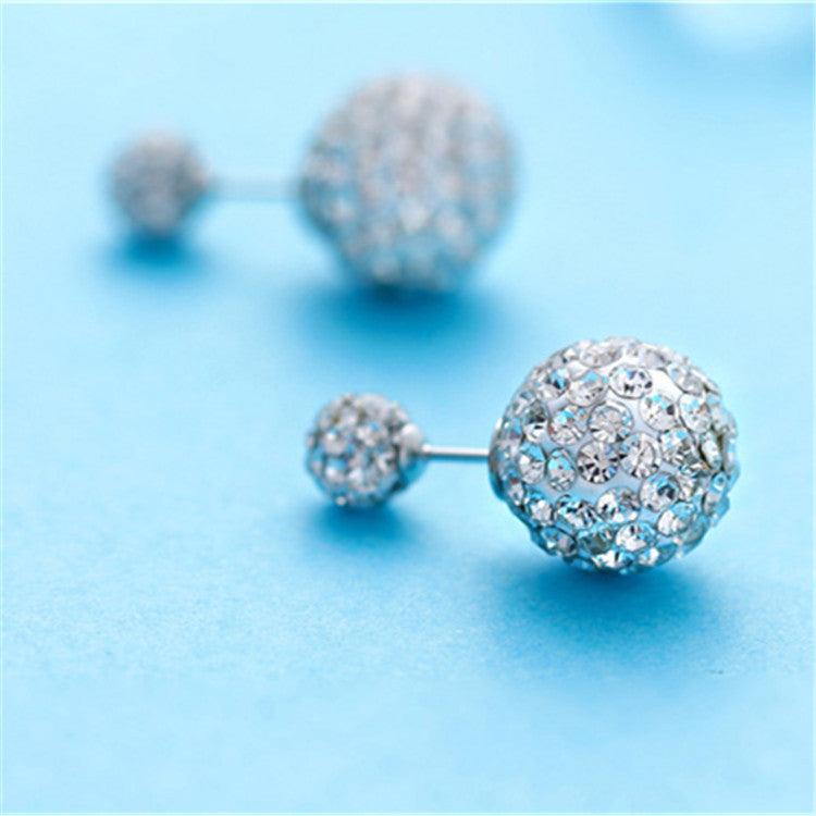 Zircon earring round diamond ball earrings women - BUNNY BAZAR