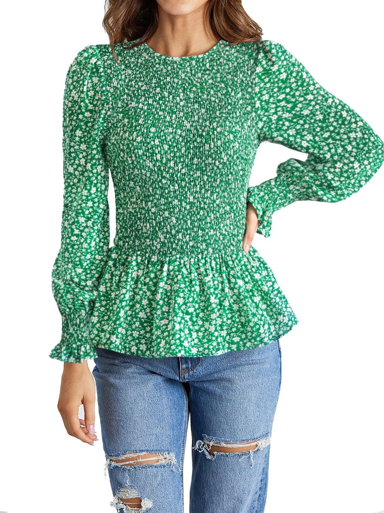 Long Sleeve Tunic Printed Shirt Top - BUNNY BAZAR