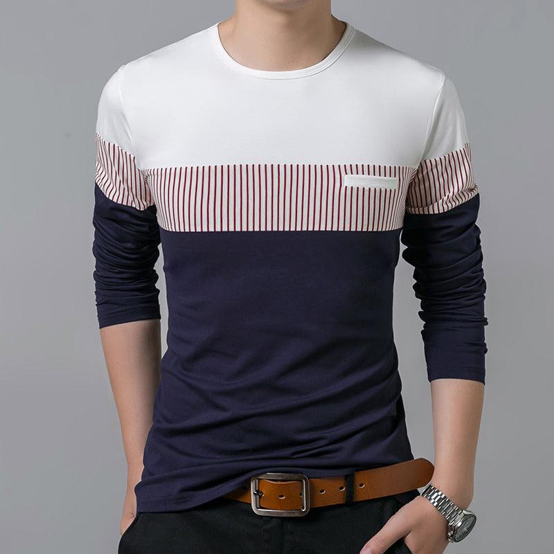 Vertical stripes long sleeve casual T-shirt - BUNNY BAZAR