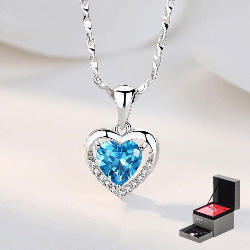 S925 Sterling Silver Women's Love Heart Pendant - BUNNY BAZAR