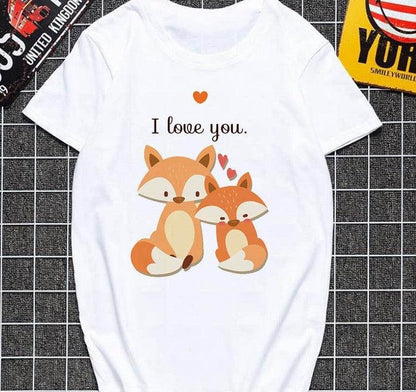 Cute fox printed T shirt Women Harajuku Tshirt Thin section - BUNNY BAZAR