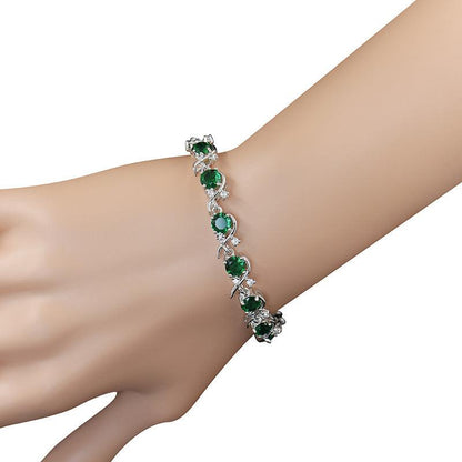 Natural Crystal Zircon Bracelet is Designed With Beautiful Genuine Stones - BUNNY BAZAR