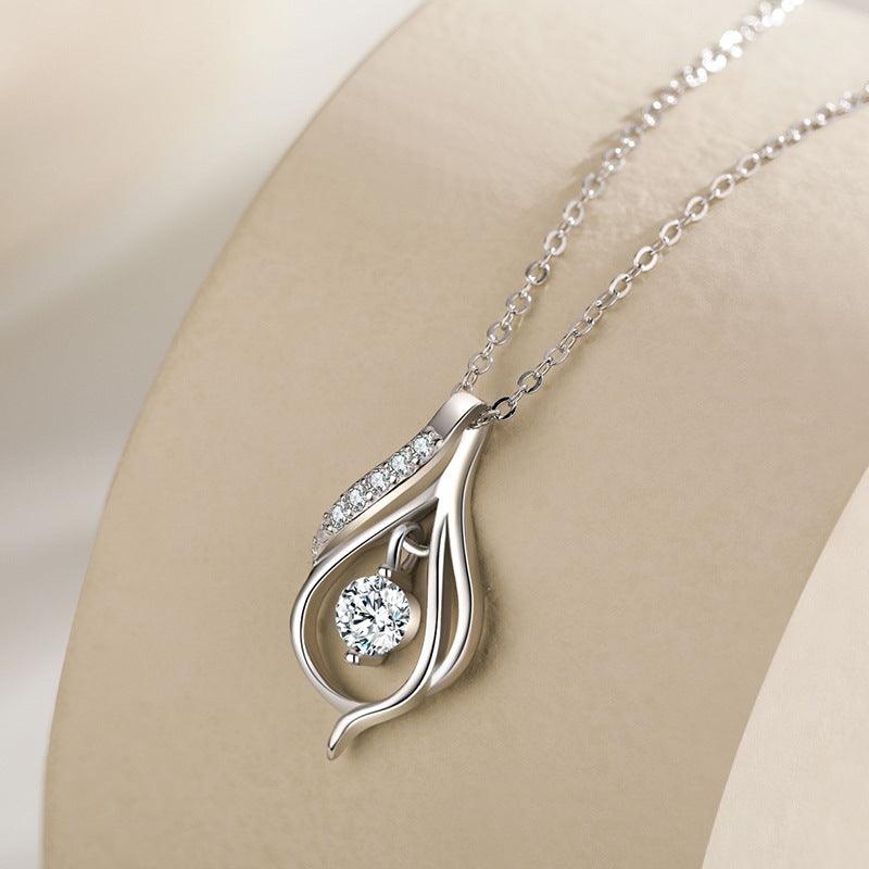 Classic Pendant Necklace Female Simulation Diamond - BUNNY BAZAR