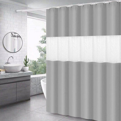 Pure color thick stitching shower curtain - BUNNY BAZAR