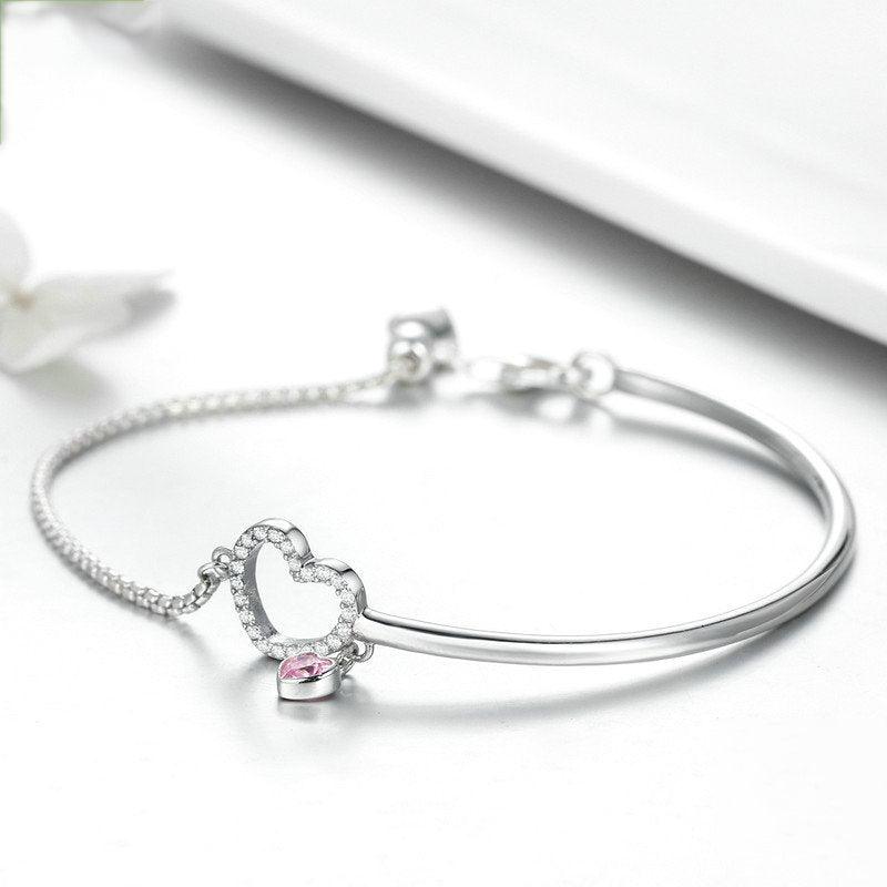 Women's Heart S925 Sterling Silver Women's Bracelet Bracelet Accessories - BUNNY BAZAR