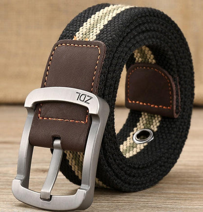 Canvas belt men's and women's pin buckle belt - BUNNY BAZAR