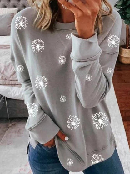 Women's Explosive Print Round Neck Long Sleeve Sweater Women - BUNNY BAZAR