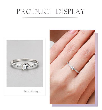 S925 Silver Hearts And Arrows Diamond Ring - BUNNY BAZAR