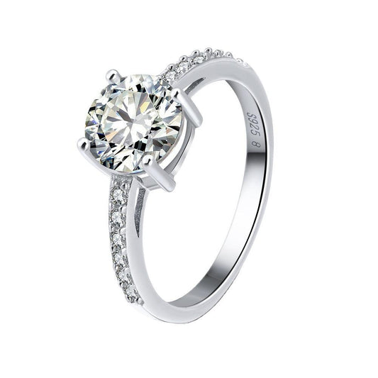 RINNTIN S925 Sterling Silver Diamond Ring Korea - BUNNY BAZAR