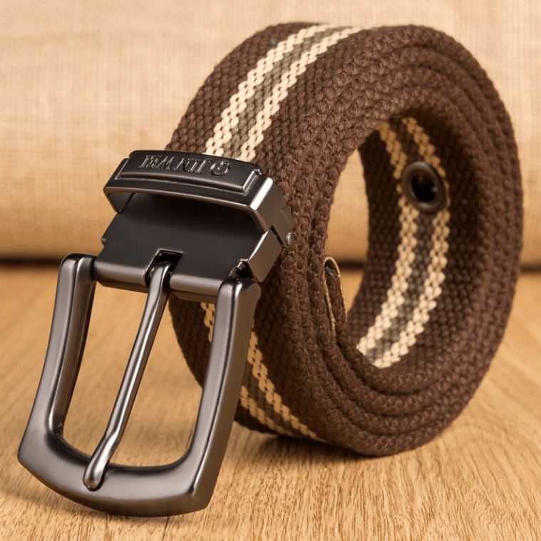 Outdoor Thickened Men's Pin Buckle Canvas Belt - BUNNY BAZAR