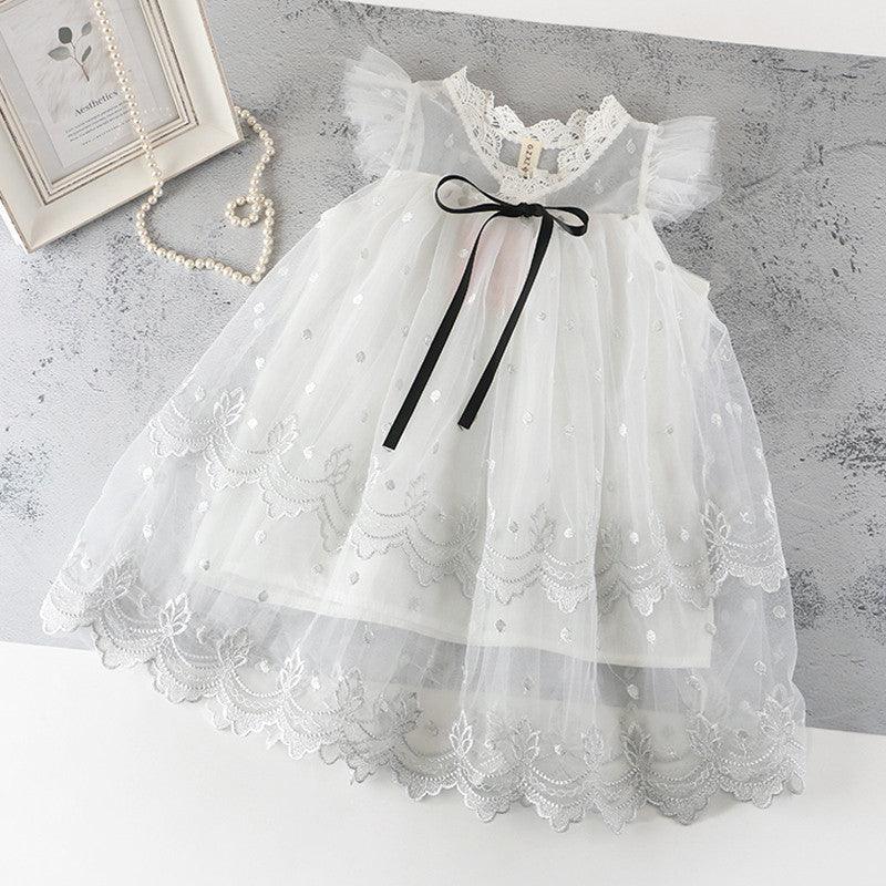 Summer Cute Princess Style Children's Dress With Embroidery Mesh - BUNNY BAZAR