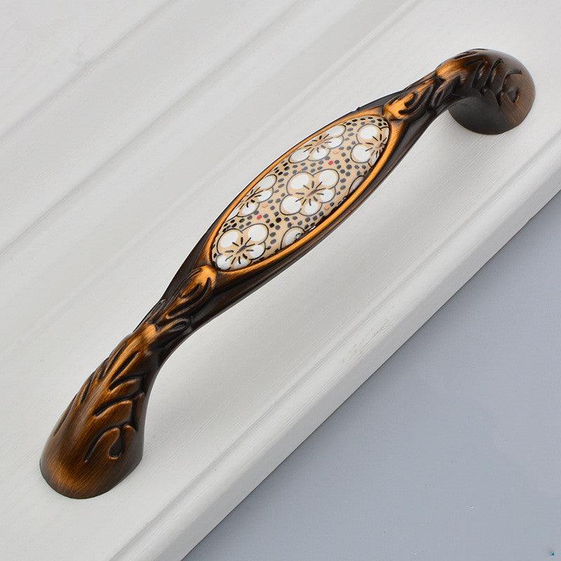 Osmanthus Ceramic Handle American Bronze Door Cabinet - BUNNY BAZAR