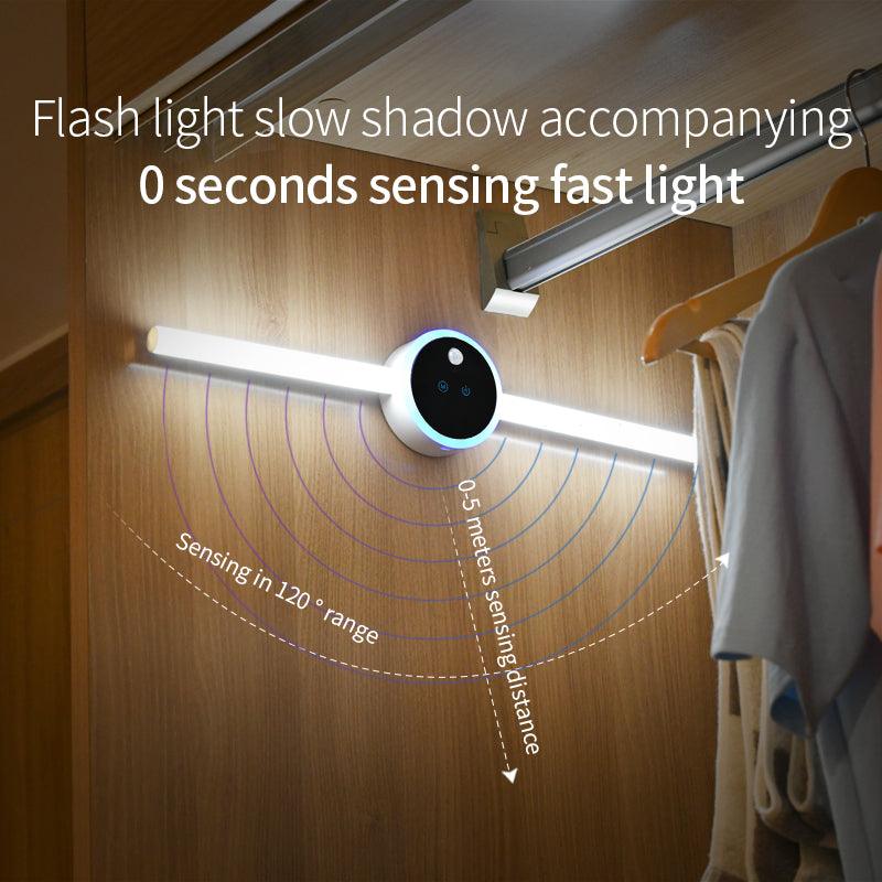 Smart Cabinet Light Clock Timing Sensor Light Removable LED Wardrobe Light Manual Sweep Switch Light - BUNNY BAZAR