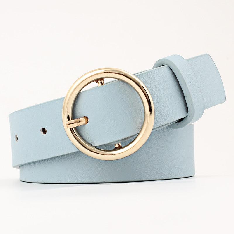 Women's jeans round buckle belt women - BUNNY BAZAR