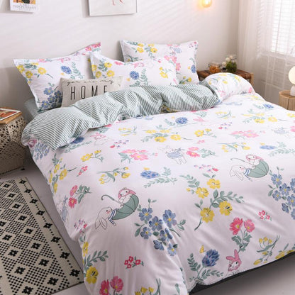 Brushed four-piece bed sheet - BUNNY BAZAR