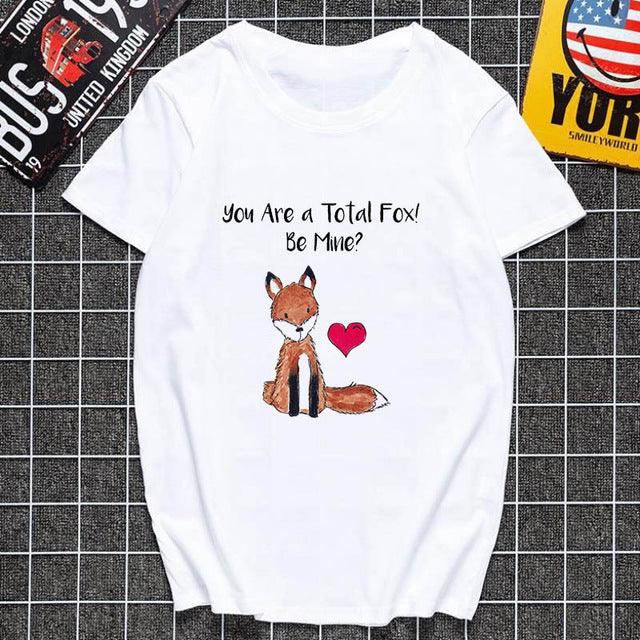 Cute fox printed T shirt Women Harajuku Tshirt Thin section - BUNNY BAZAR