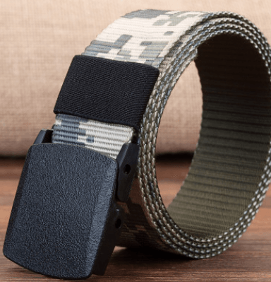 Canvas belt men hypoallergenic canvas belt woven nylon plastic buckle outdoor leisure wholesale - BUNNY BAZAR