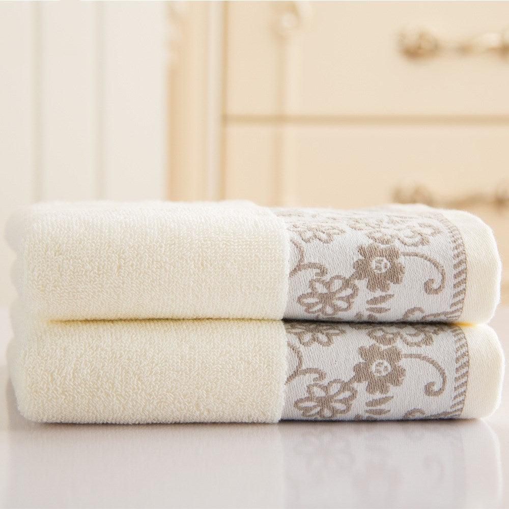 Wisteria flower cotton 32 ply jacquard absorbent towel - BUNNY BAZAR