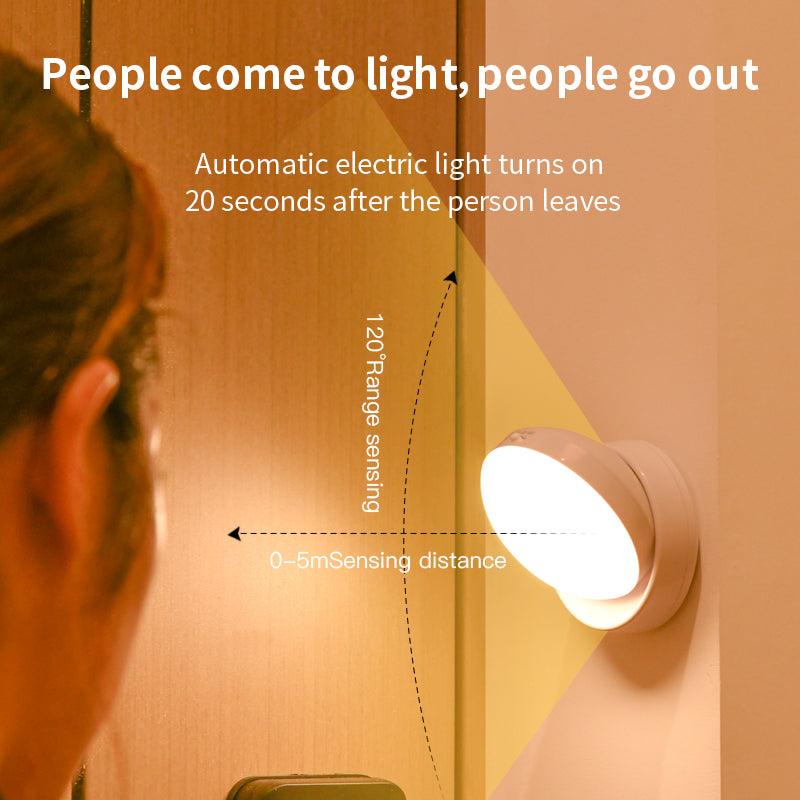 Rotating Human Body Sensor Light Corridor Garage Light Wardrobe Light Motion Sensor Night Light - BUNNY BAZAR