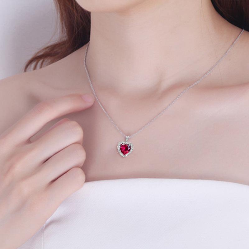 Zircon Heart Necklace - BUNNY BAZAR