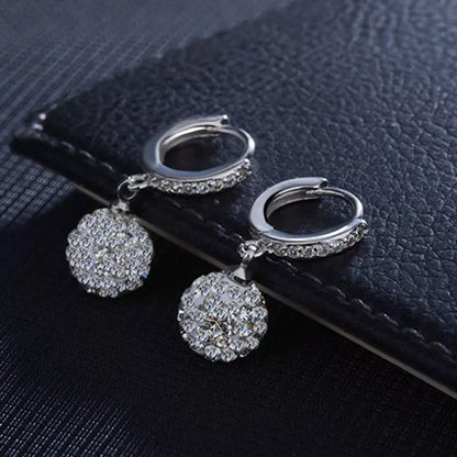 Zircon earring round diamond ball earrings women - BUNNY BAZAR