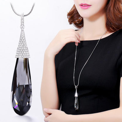 Fashion All-match Temperament Crystal Sweater Chain - BUNNY BAZAR