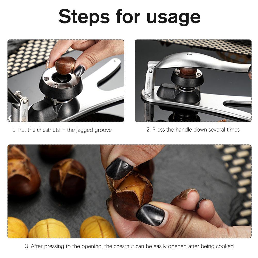 Stainless Steel Chestnut Clamp Multifunctional Nut Opening Device - BUNNY BAZAR