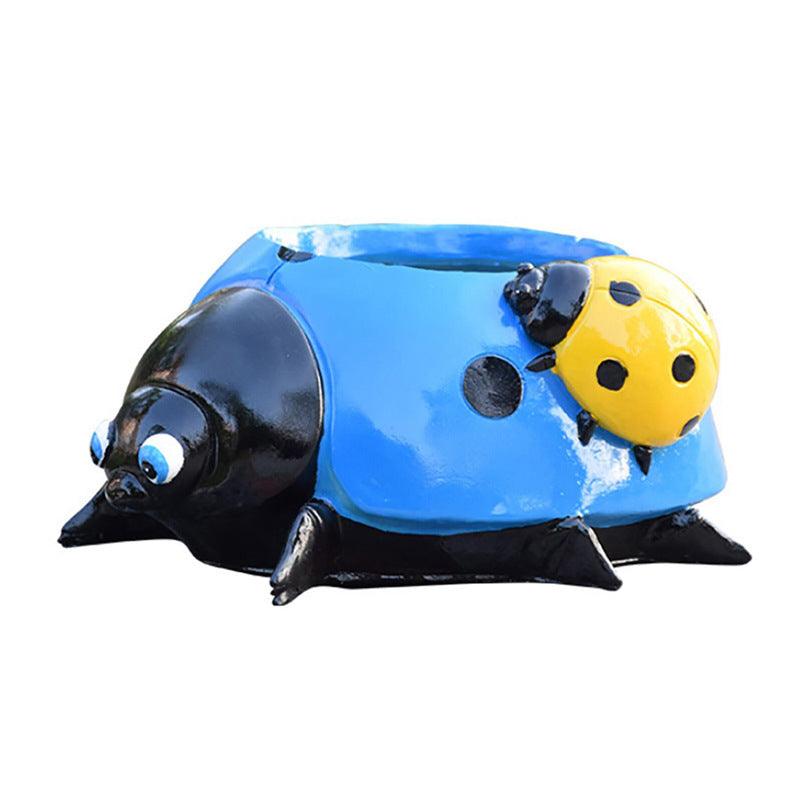 Seven Star Ladybug Beetle Decoration Outdoor Villa Garden Courtyard Flower Pot Decoration - BUNNY BAZAR