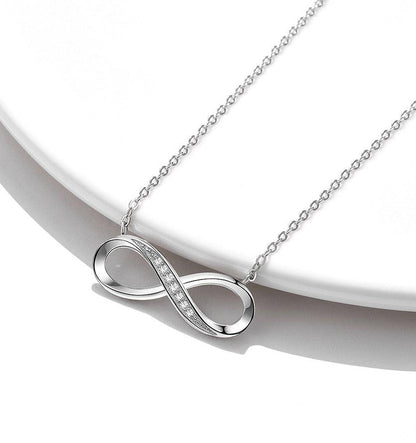 Sterling Silver Necklace Women Europe And The United States Selling 8 Character Claviclee - BUNNY BAZAR