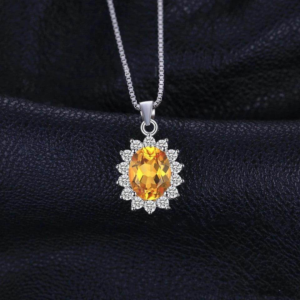 Sterling Silver Choibo Crystal Zircon Necklace - BUNNY BAZAR