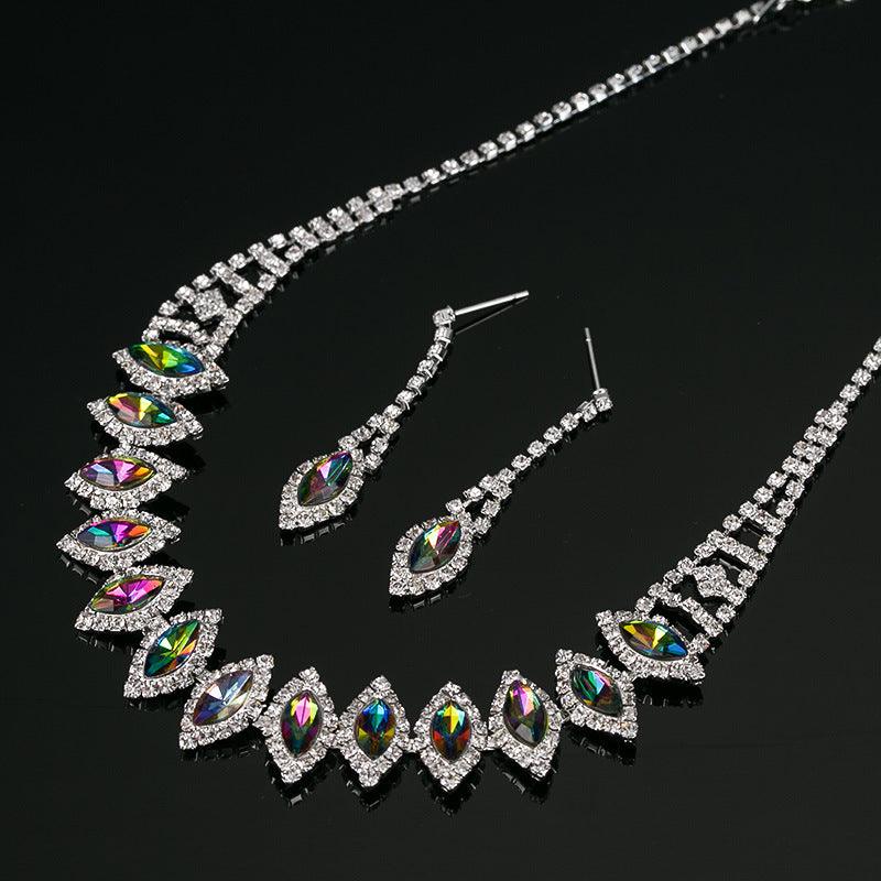 Japanese and Korean Bride Necklace and Earring Set - BUNNY BAZAR