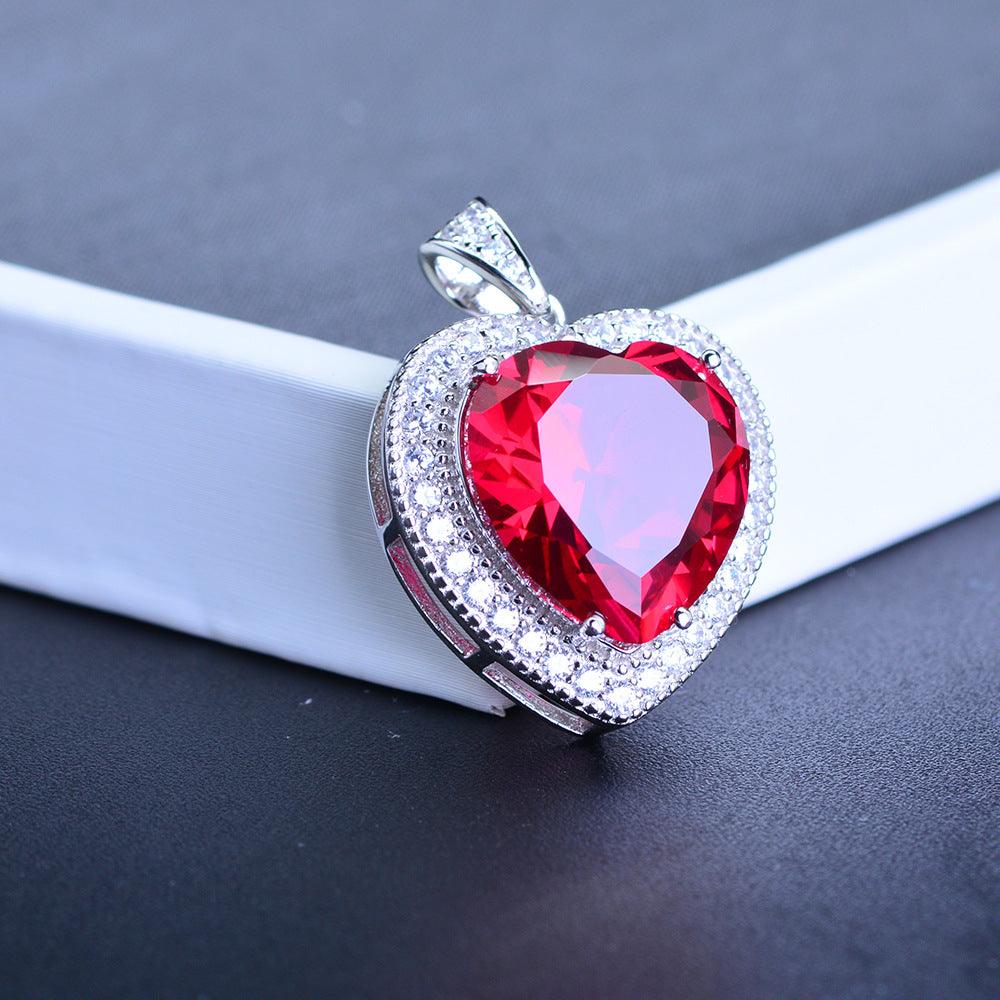 Zircon Heart Necklace - BUNNY BAZAR