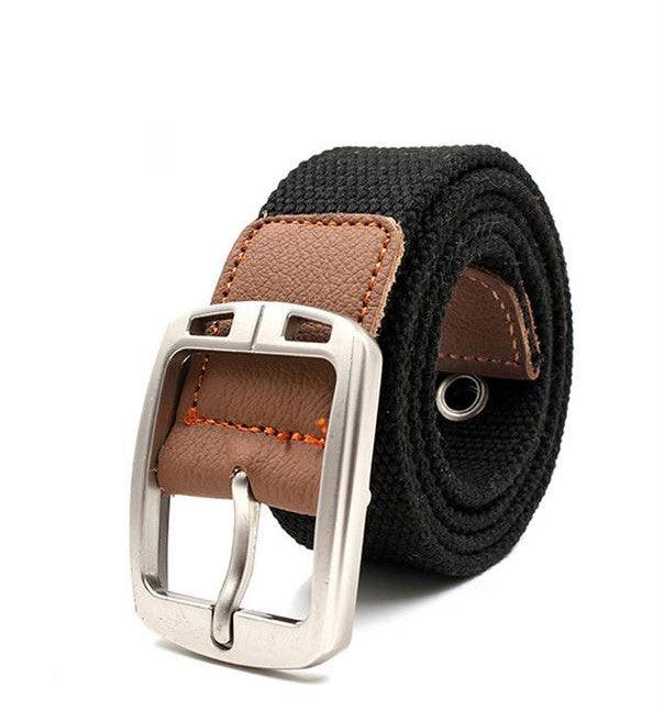 Canvas belt men's and women's pin buckle belt - BUNNY BAZAR