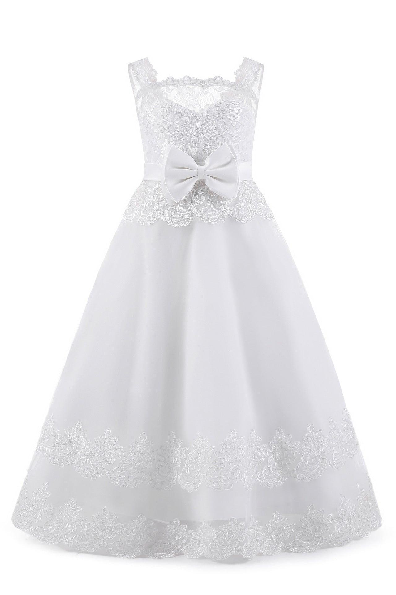 White Fashion Princess Flower Girl Tutu Dress - BUNNY BAZAR