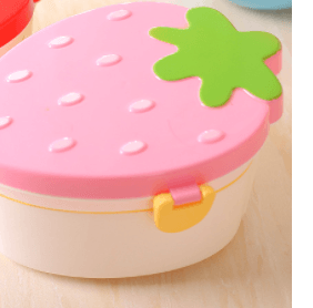 Strawberry Plastic Lunch Box Double-layer Food Grade Fast Food Lunch Box - BUNNY BAZAR