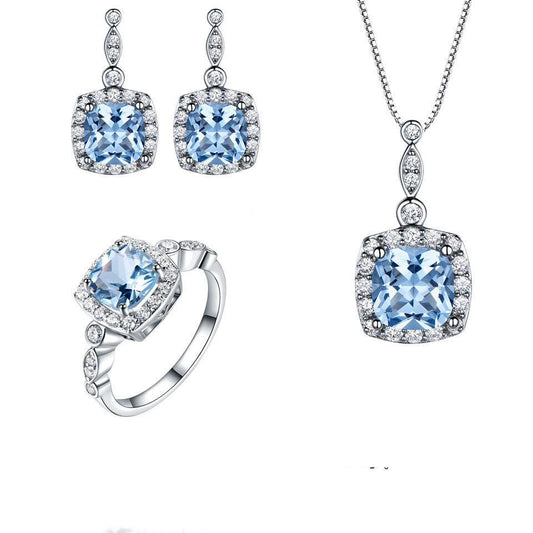 Blue Topaz jewelry set - BUNNY BAZAR